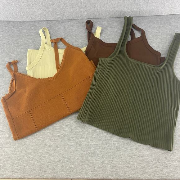 Forever 21 Tops - Forever 21 NoBo Women Jr XS & S Tank Tops Cami Bundle Lot of 4 Beige Green Brown
